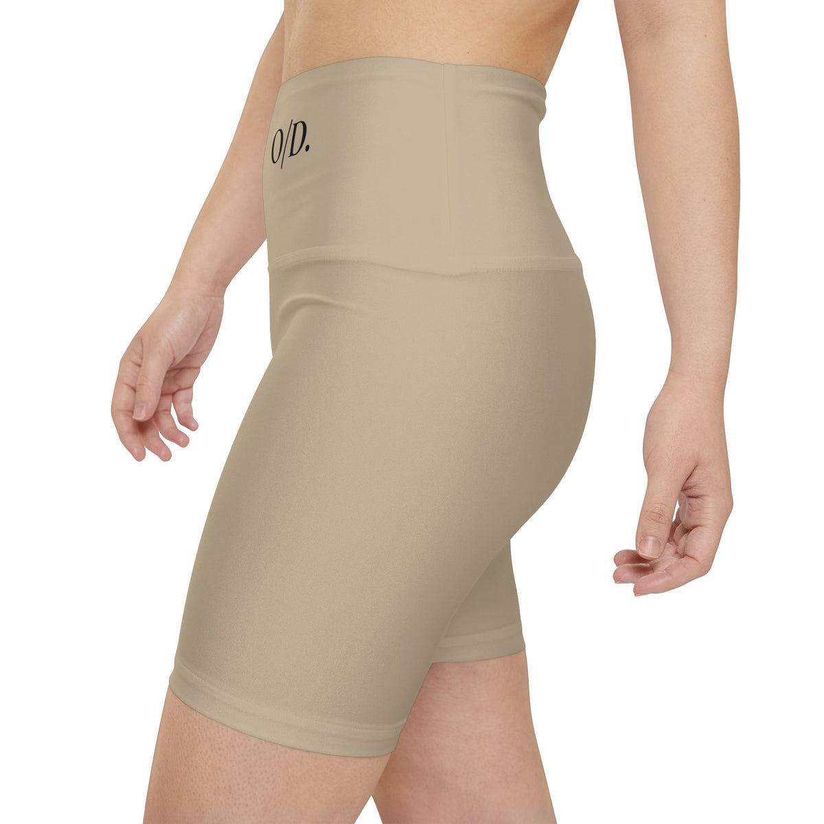 O/D. High-Waist Women's Workout Shorts — Neutral Seamless Bike Shorts for Yoga & Gym