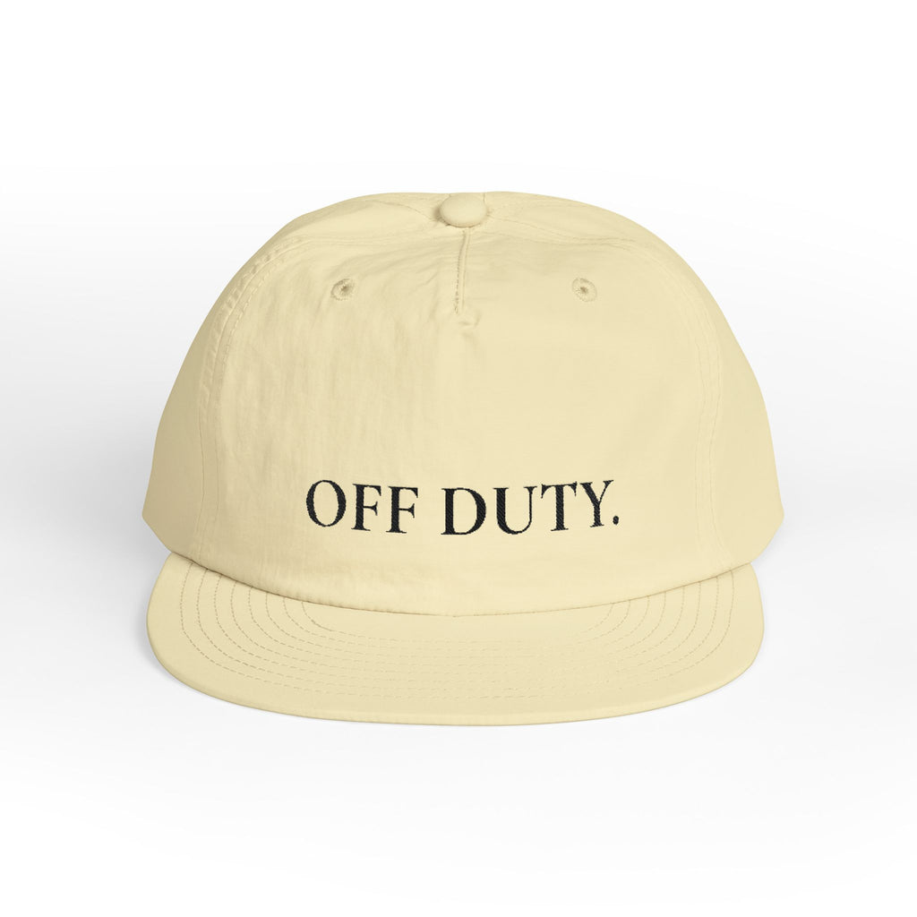 Off Duty Surf Cap im Relaxed-Stil, weiß, bestickte Dad-Hat für Strand & Urlaub