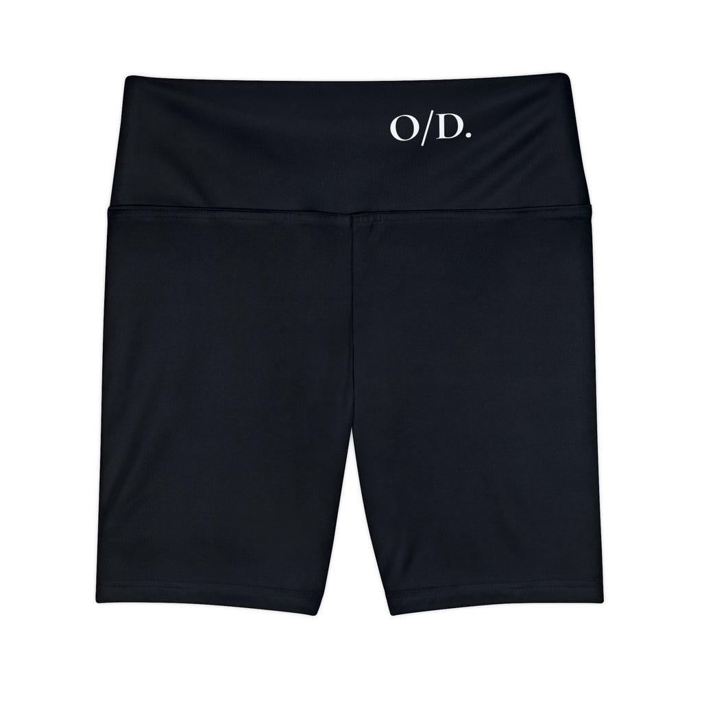 O/D. Short de sport taille haute pour femme, short cycliste de performance noir