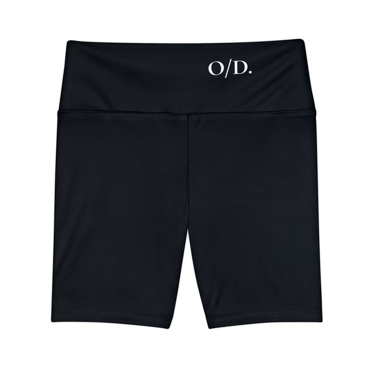 O/D. High-Waist Women's Workout Shorts Black Performance Biker Shorts