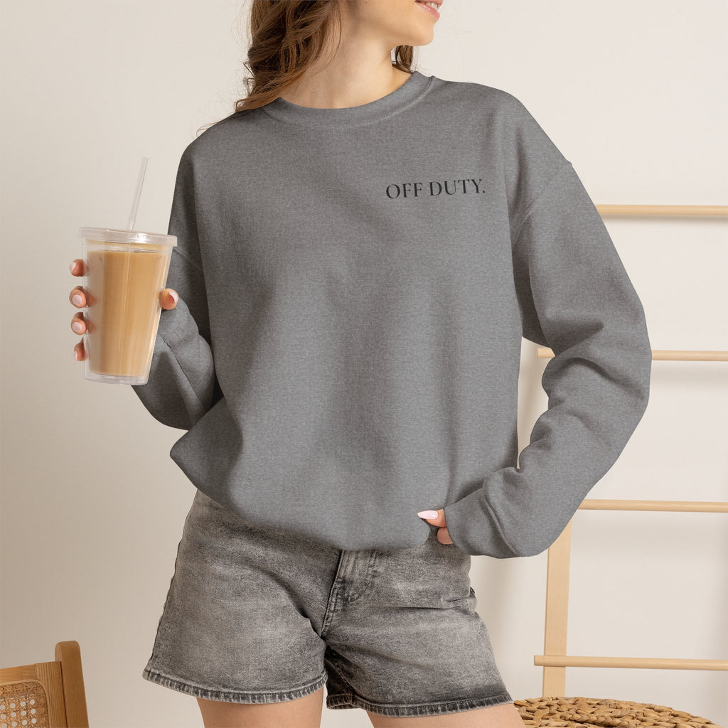 Sweat-shirt à col rond pour femme « Indisponible. Hors de portée. »