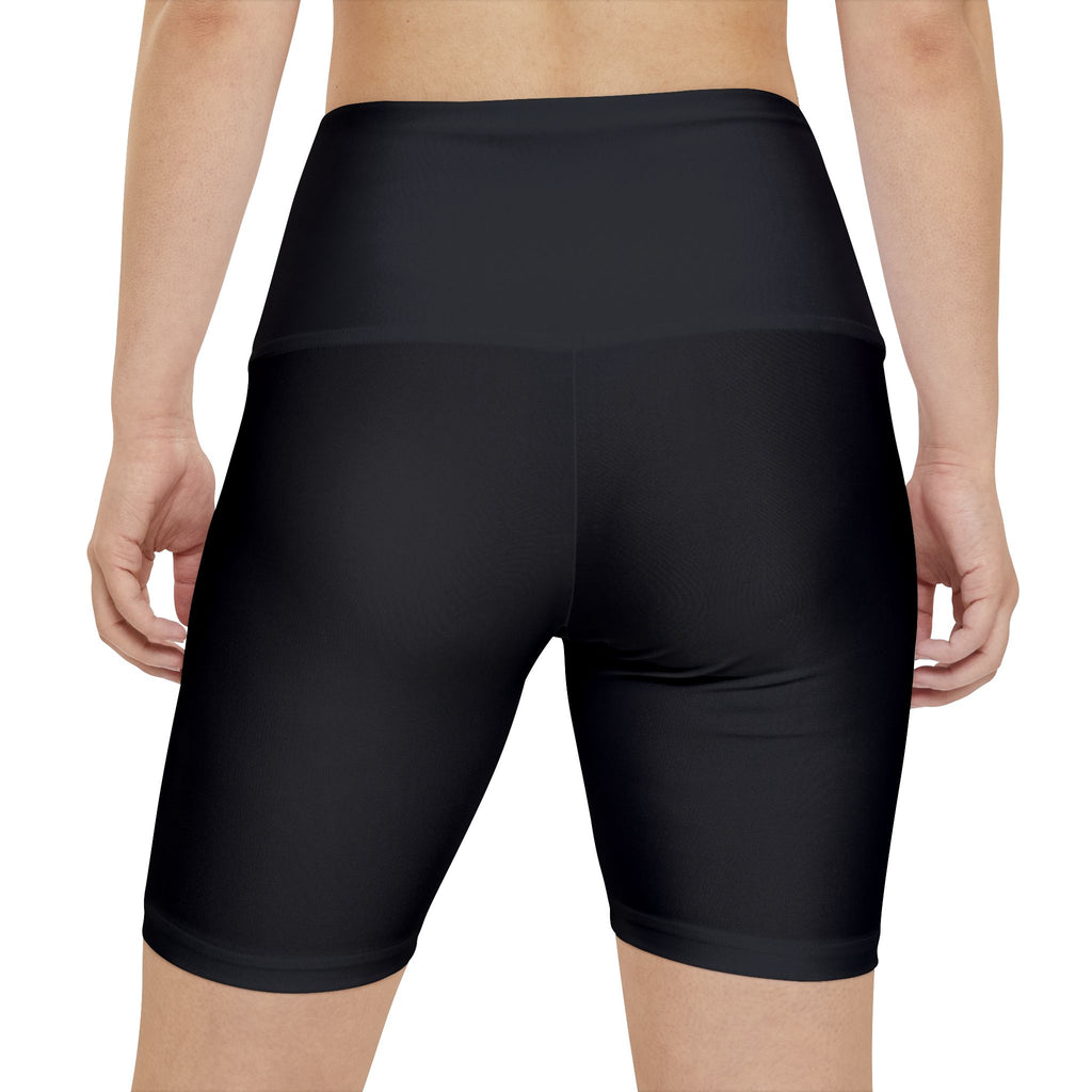 O/D. Short de sport taille haute pour femme, short cycliste de performance noir