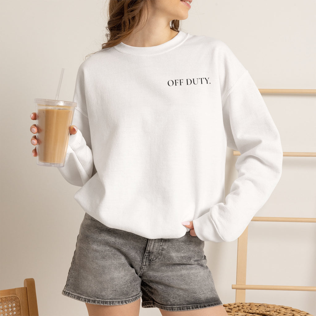 Sweat-shirt à col rond pour femme « Indisponible. Hors de portée. »