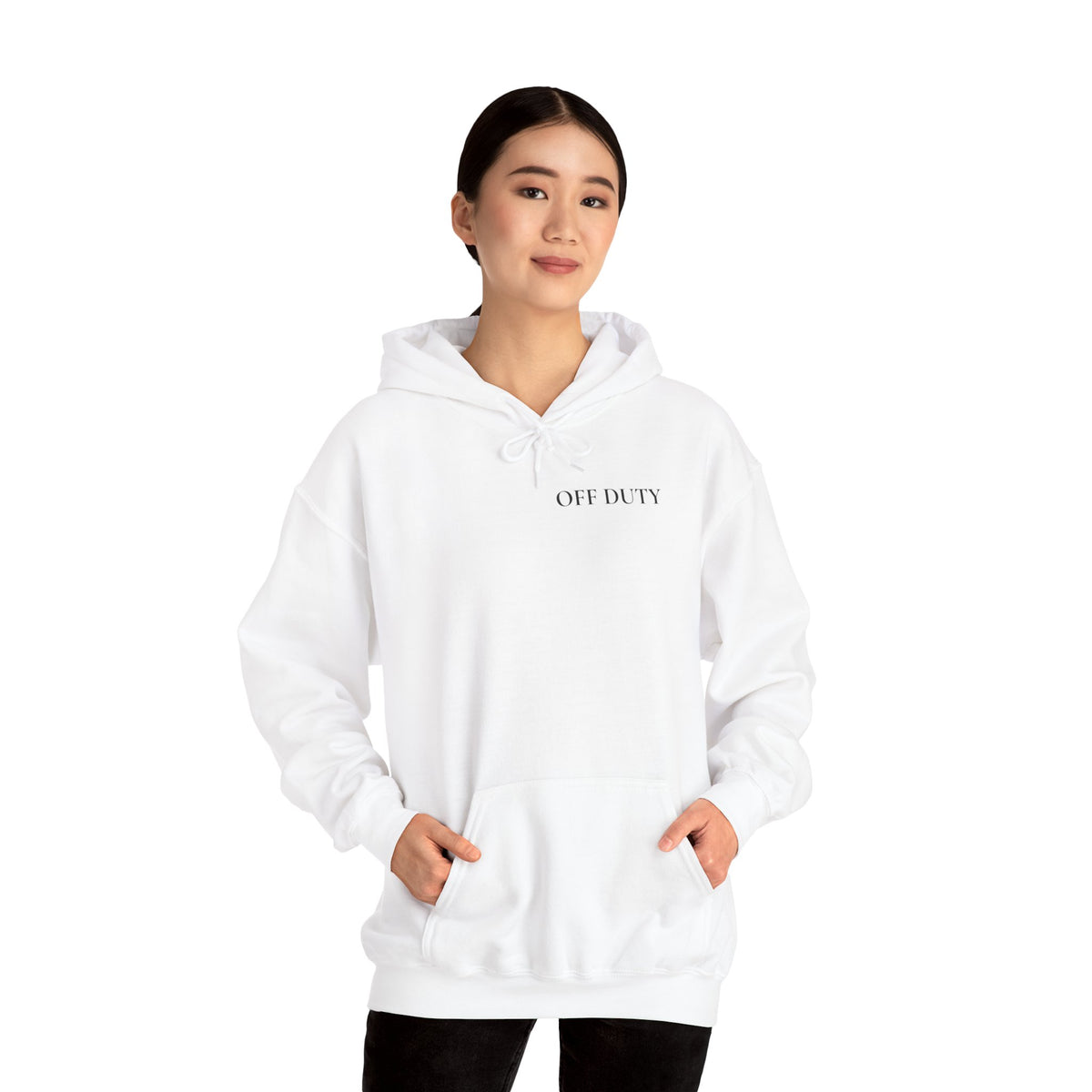 Sweat à capuche femme « Off Duty » : « HORS SERVICE. NE PAS DÉRANGER. »