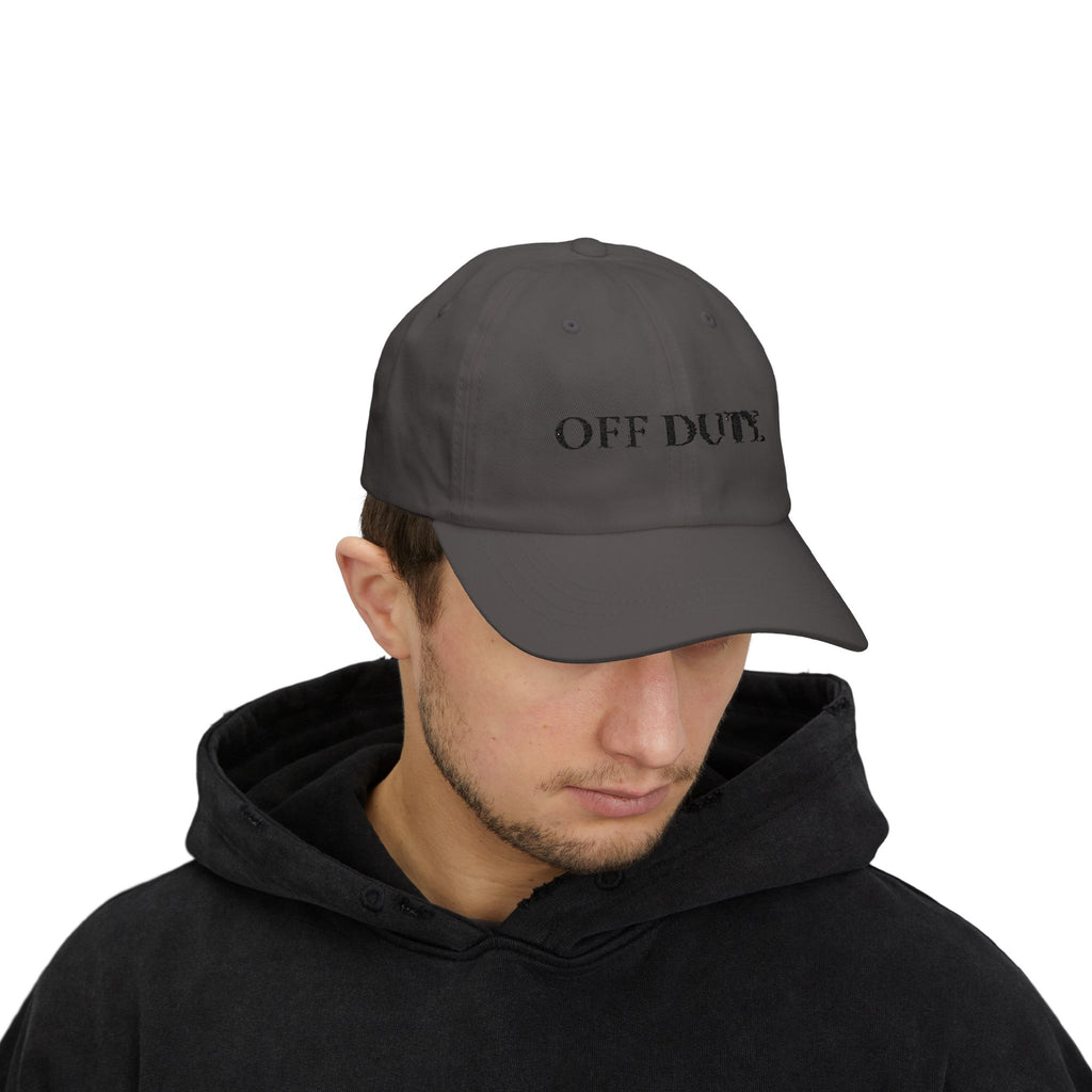 Dad Cap "OFF DUTY." Bestickte, lässige Baseballkappe