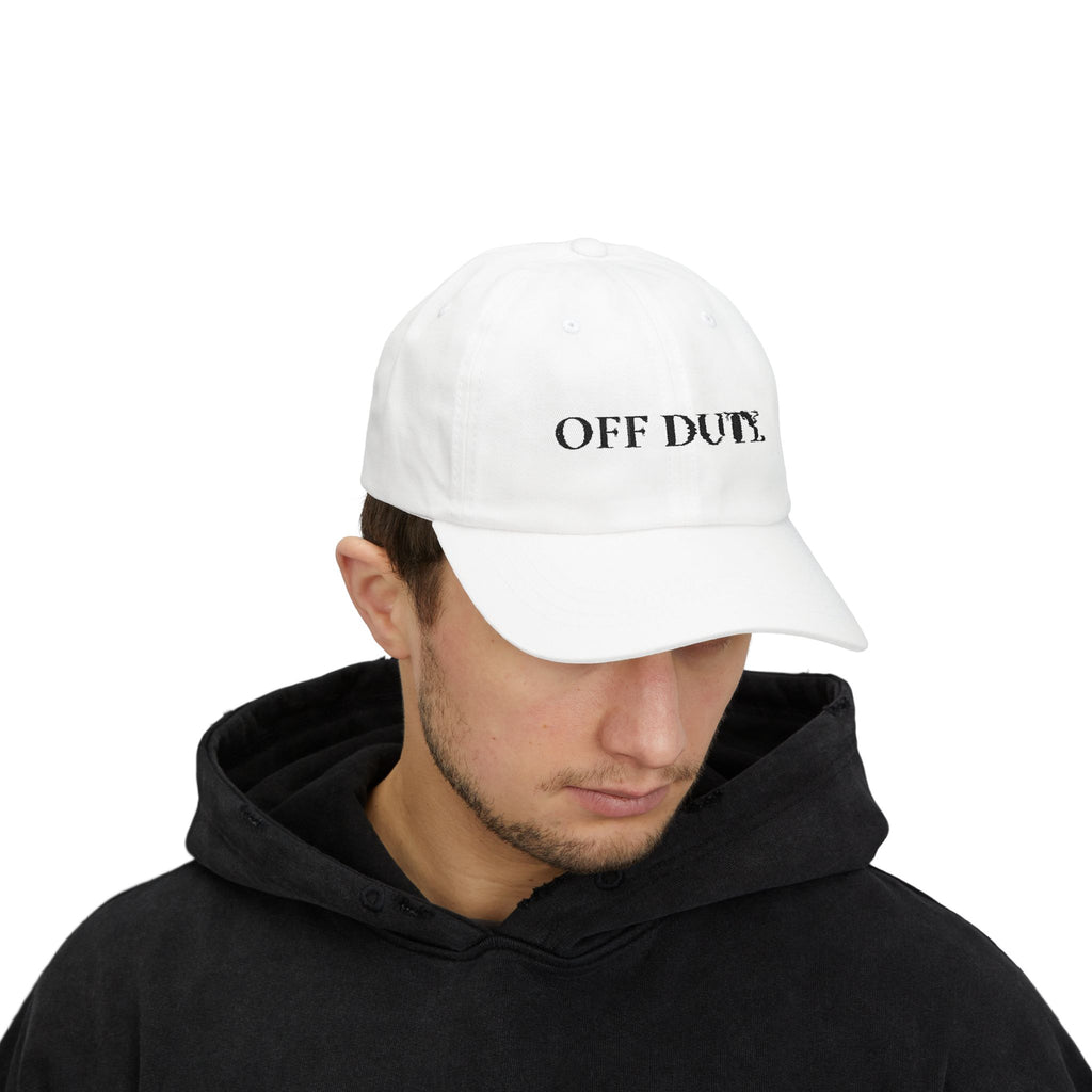 Dad Cap "OFF DUTY." Bestickte, lässige Baseballkappe