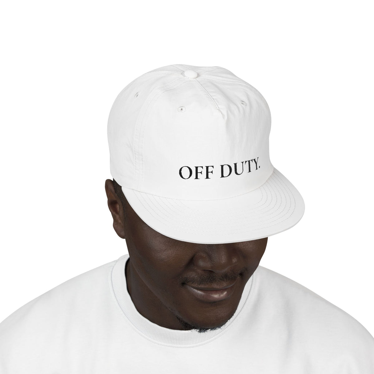 Off Duty Surf Cap im Relaxed-Stil, weiß, bestickte Dad-Hat für Strand & Urlaub
