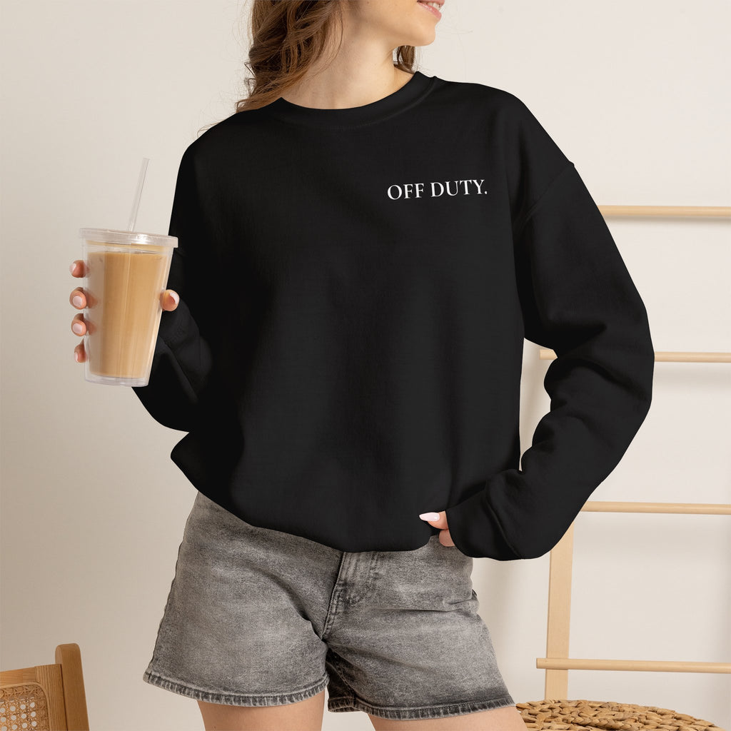Sweat-shirt à col rond pour femme « Indisponible. Hors de portée. »