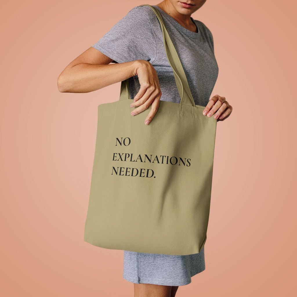 Baumwolltasche „No Explanations Needed“