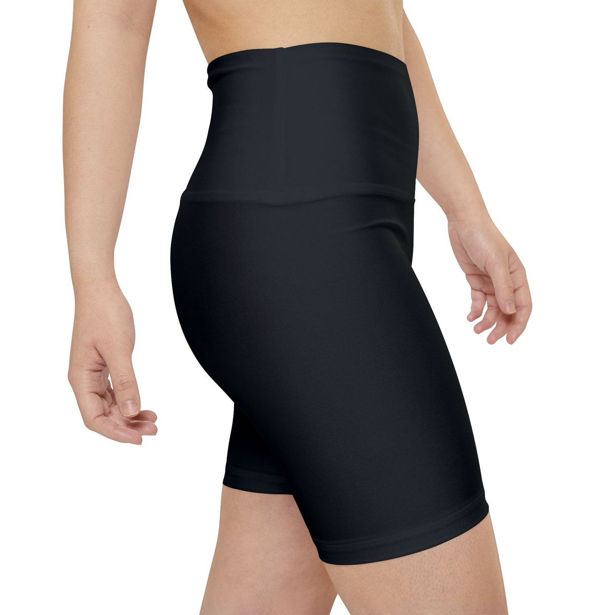 O/D. Short de sport taille haute pour femme, short cycliste de performance noir