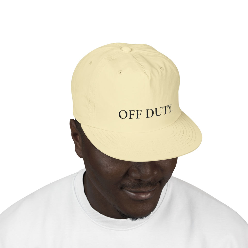 Off Duty Surf Cap im Relaxed-Stil, weiß, bestickte Dad-Hat für Strand & Urlaub