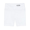 O/D. Weiße Damen-Trainings-Radlerhose – Sportliche Radlerhose mit hoher Taille