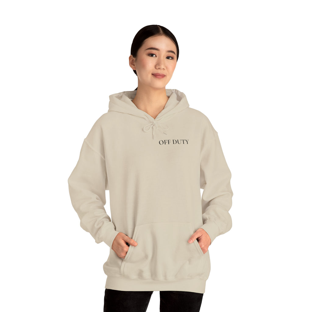 Sweat à capuche femme « Off Duty » : « HORS SERVICE. NE PAS DÉRANGER. »