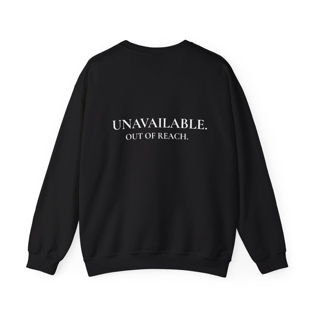 Sweat-shirt à col rond pour femme « Indisponible. Hors de portée. »