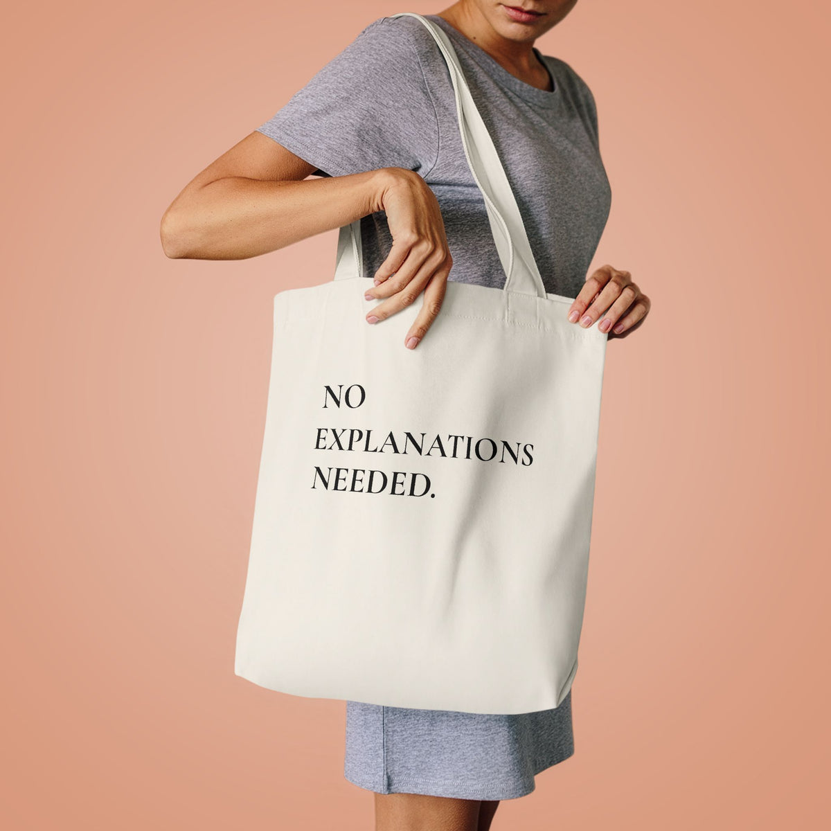 Baumwolltasche „No Explanations Needed“