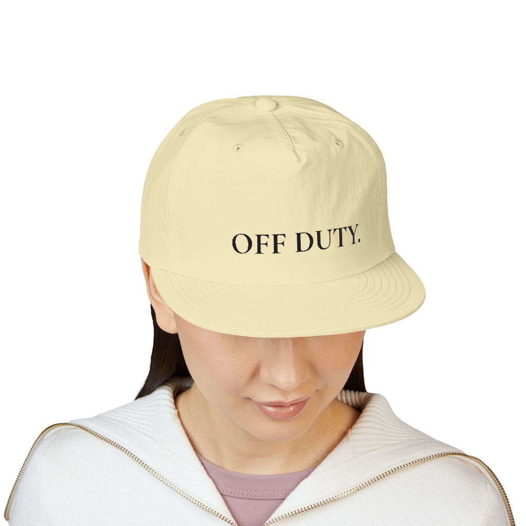 Off Duty Surf Cap im Relaxed-Stil, weiß, bestickte Dad-Hat für Strand & Urlaub