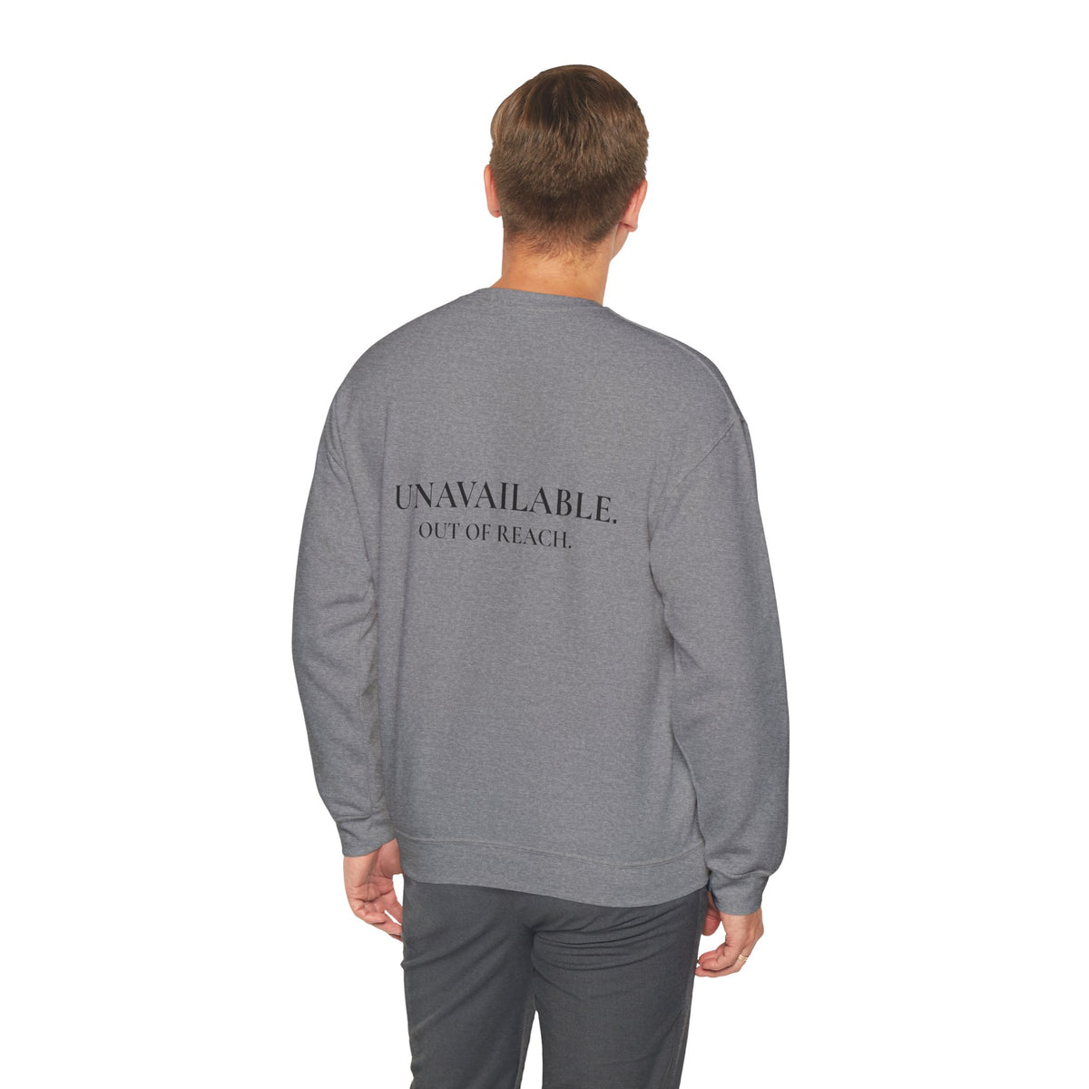 Sweat-shirt col rond pour homme « Indisponible. Hors de portée. »