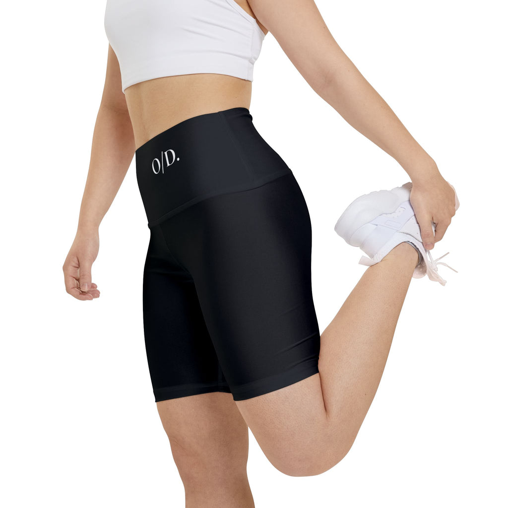 O/D. Short de sport taille haute pour femme, short cycliste de performance noir