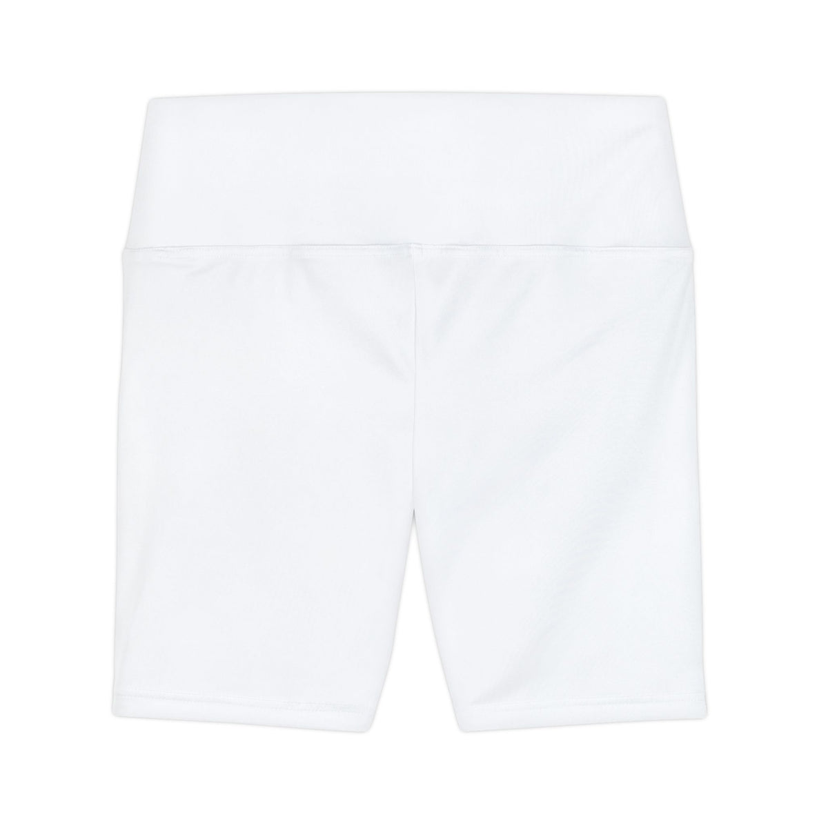 O/D. Women's White Workout Bike Shorts – High-Waist Athletic Biker Shorts