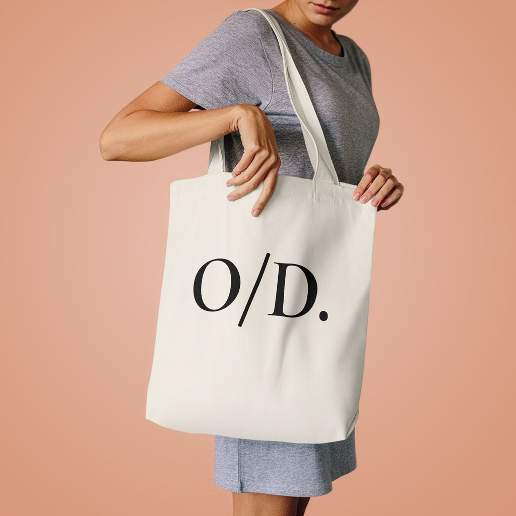 Bolsa de algodón negra "O/D."