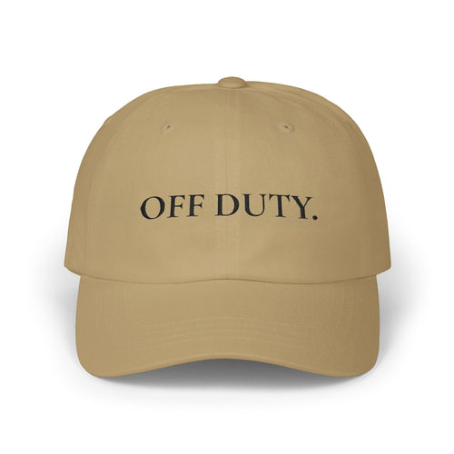 Dad Cap "OFF DUTY." Bestickte, lässige Baseballkappe