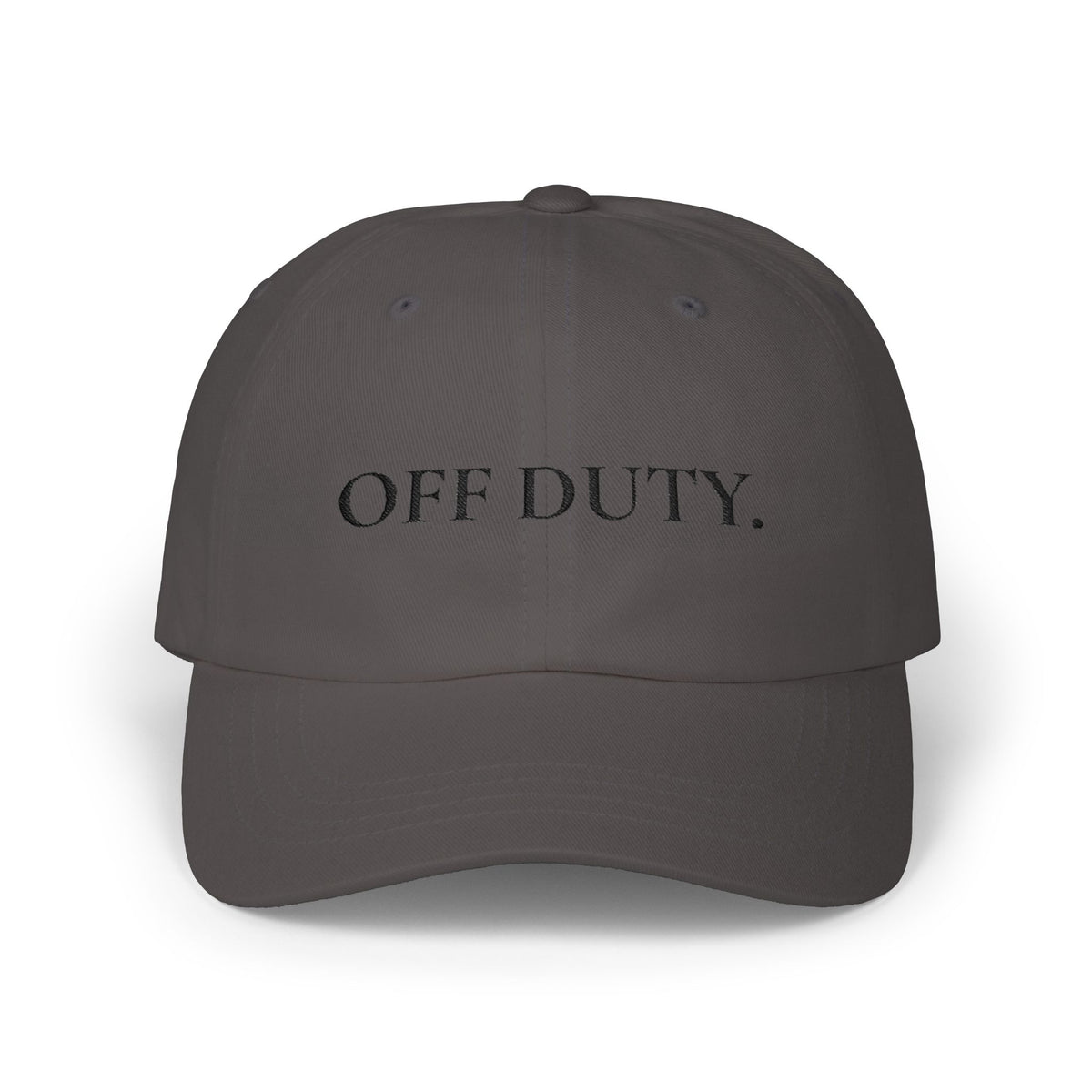 Dad Cap "OFF DUTY." Embroidered Relaxed Baseball Hat