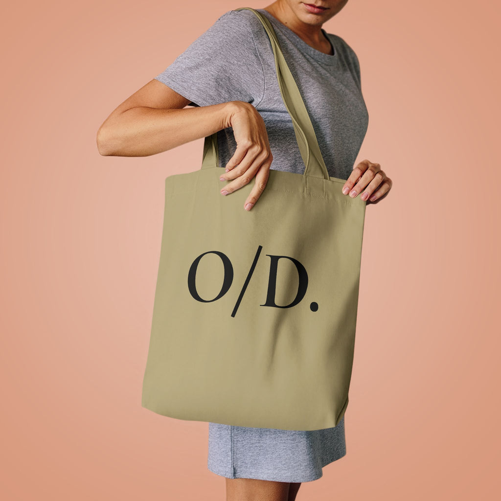 Bolsa de algodón negra "O/D."
