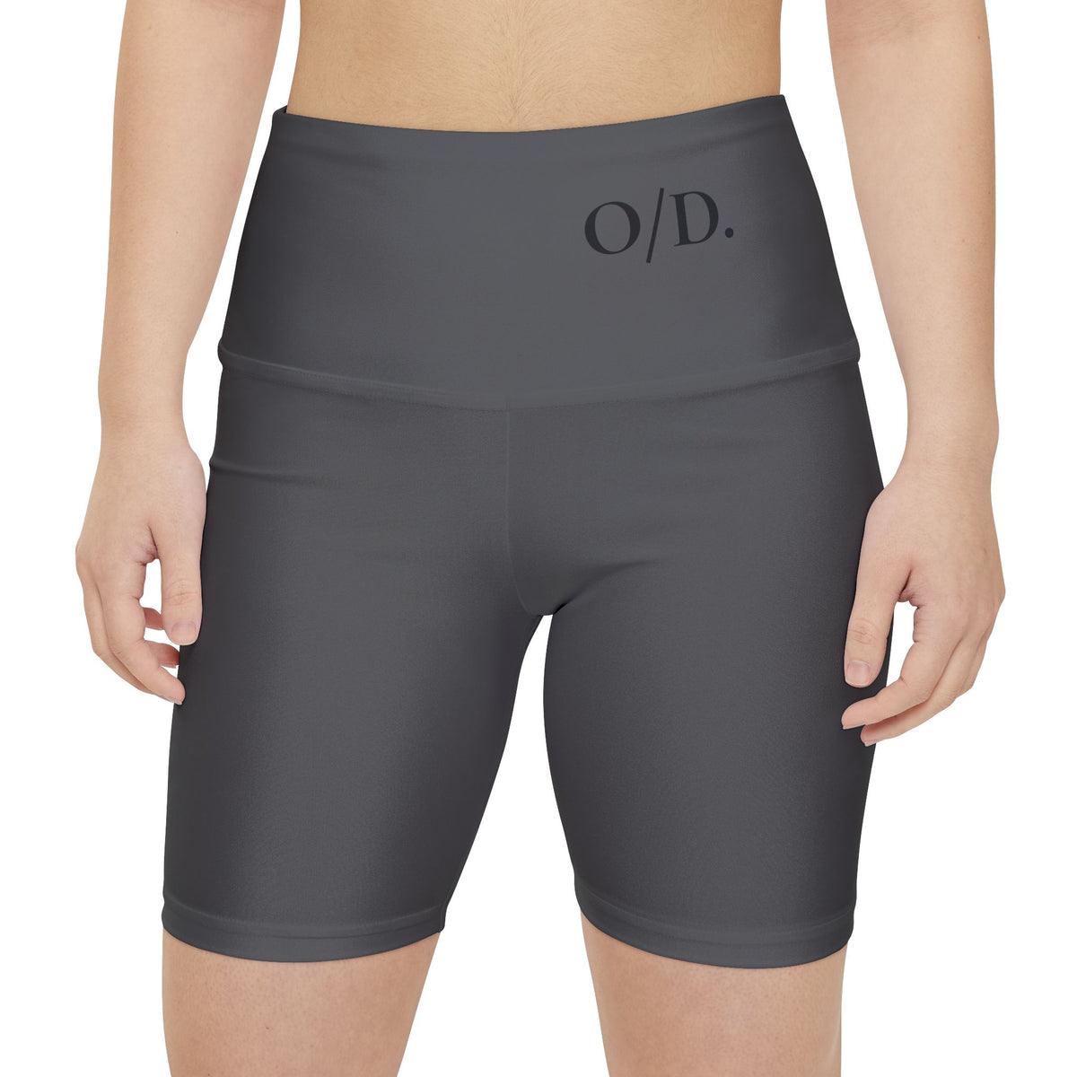 Women's Performance Workout Shorts — O/D. Logo Athletic Biker Shorts
