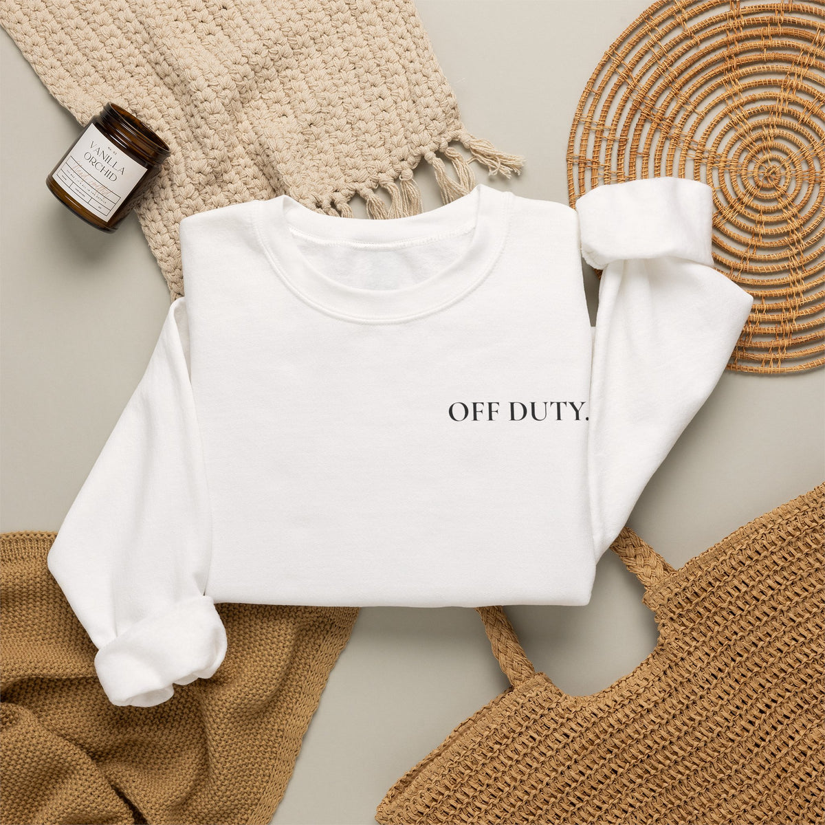 Sweat-shirt à col rond pour femme « Indisponible. Hors de portée. »