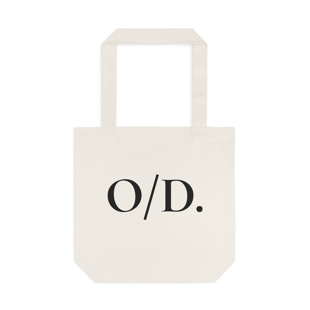 Bolsa de algodón negra "O/D."