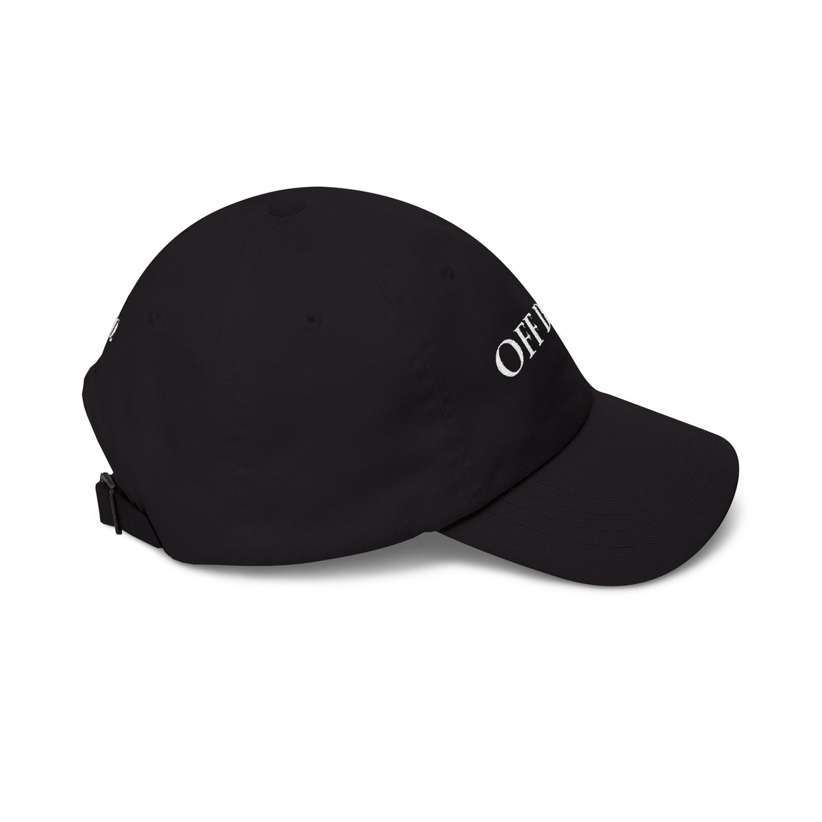 Black Dad Cap "OFF DUTY." Embroidered