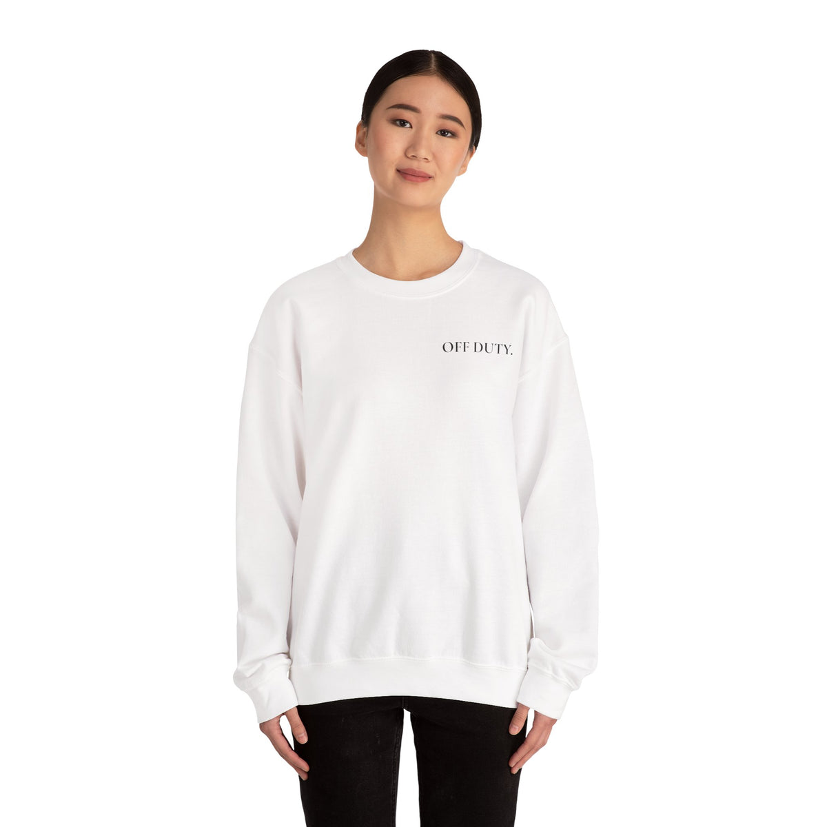 Sweat-shirt à col rond pour femme « Indisponible. Hors de portée. »