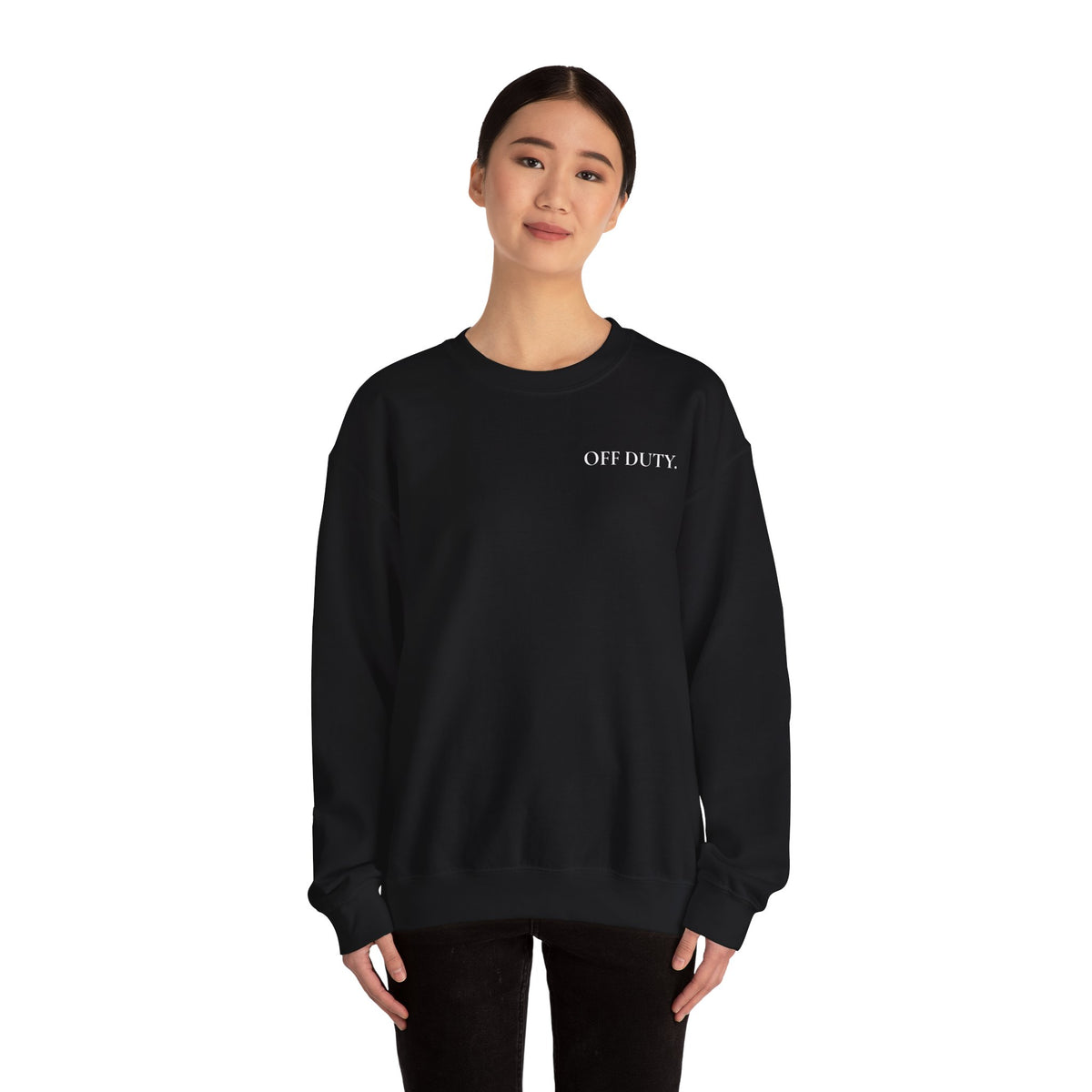 Sweat-shirt à col rond pour femme « Indisponible. Hors de portée. »