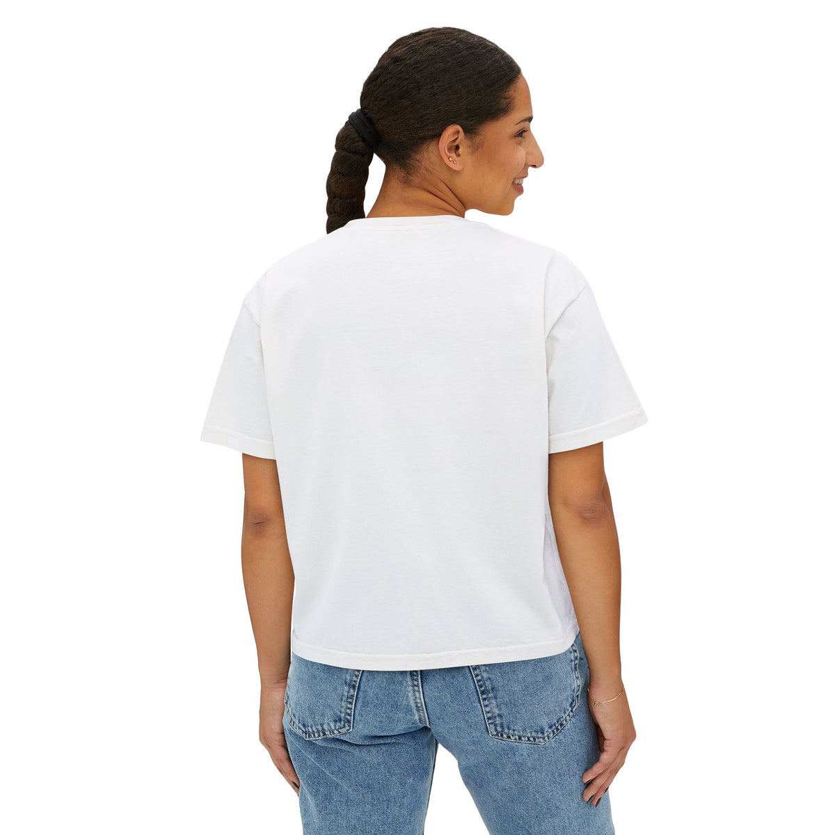 „OFF DUTY.“ Boxy-T-Shirt für Damen — Lässiges bauchfreies T-Shirt