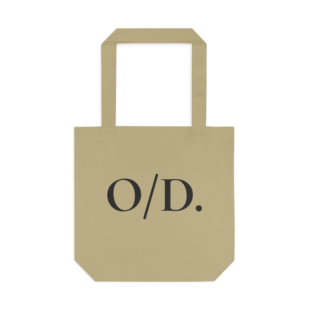 Black Cotton Tote Bag "O/D."